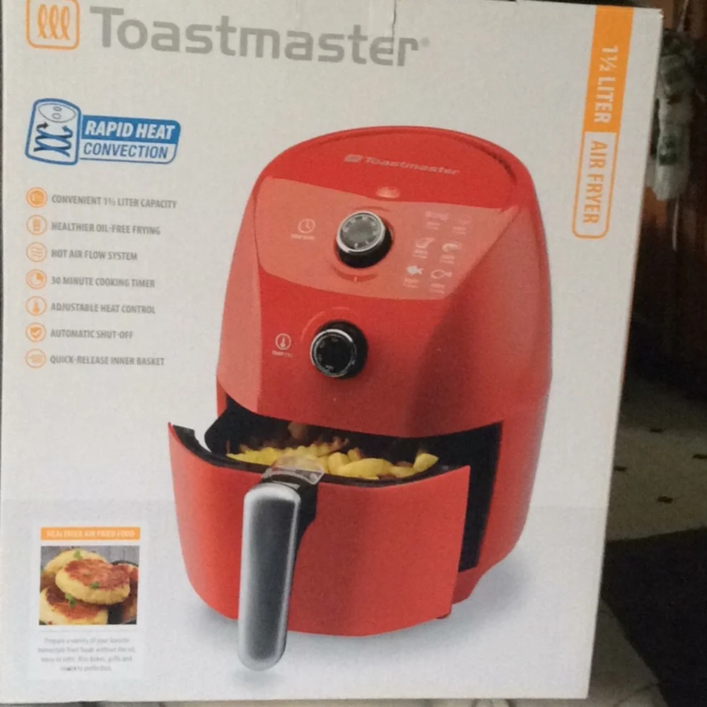 Toastmaster red 1 1/2 liter new air fryer.